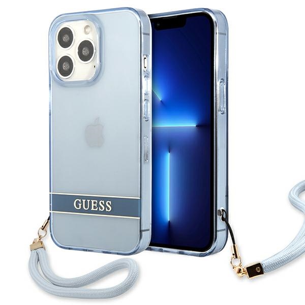 Guess GUHCP13LHTSGSB iPhone 13 Pro / 13 6,1 "sinine / sinine hardcase Translucent Stap