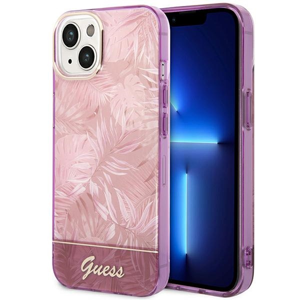Guess GUHCP14MHGJGHP iPhone 14 Plus 6.7 "roosa / roosa hardcase Jungle Collection