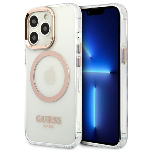 Guess GUHMP13XHTRMD iPhone 13 Pro Max 6.7 "kuldne / kuldne hard ümbris Metal Outline Magsafe