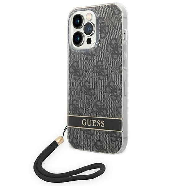 Guess GUOHCP14LH4STK iPhone 14 Pro 6.1 "must / must hardcase 4G Print Strap