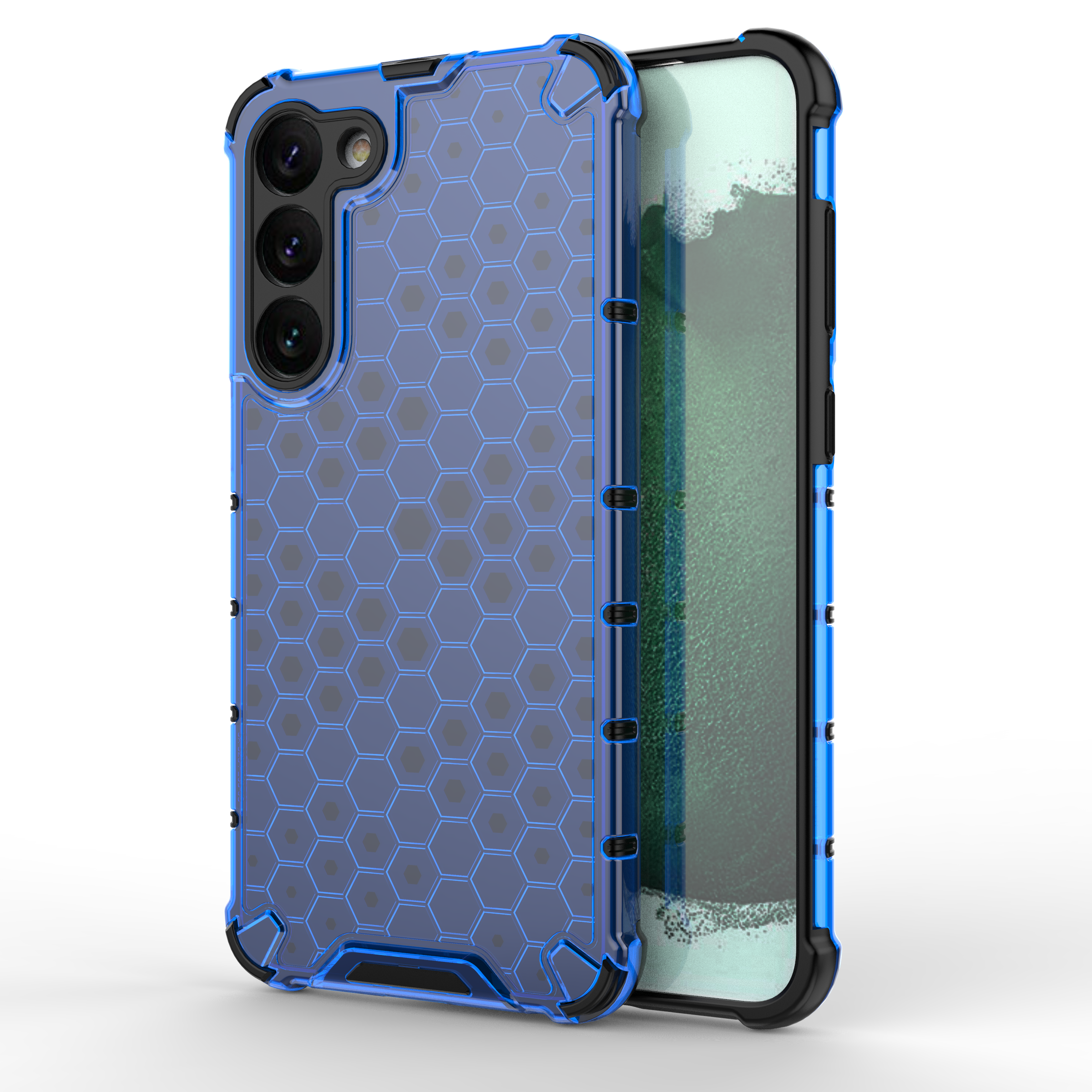 Honeycomb ümbris jaoks Samsung Galaxy S23+ armored hybrid cover sinine