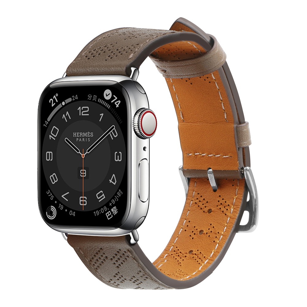 Strap Leather jaoks Apple Watch 38 / 40 / 41 mm band bracelet - dark brown
