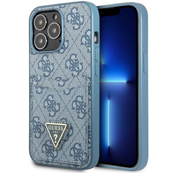 Guess 4G Triangle Logo Cardslot Ümbris jaoks iPhone 13 Pro / 13 - sinine
