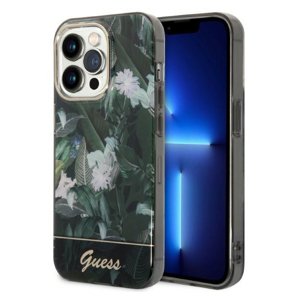 Guess GUHCP14LHGJGHA iPhone 14 Pro 6.1" roheline/roheline hardcase Jungle Collection