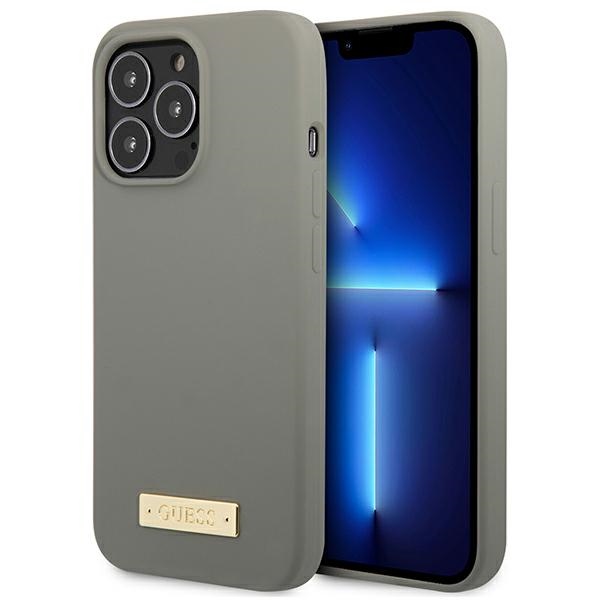 Guess GUHMP13LSPLG iPhone 13 Pro / 13 6.1" hall/hall hard ümbris Silicone Logo Plate MagSafe