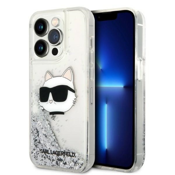 Karl Lagerfeld KLHCP14LLNHCCS iPhone 14 Pro 6.1" hõbedane/hõbedane hardcase Glitter Choupette Head