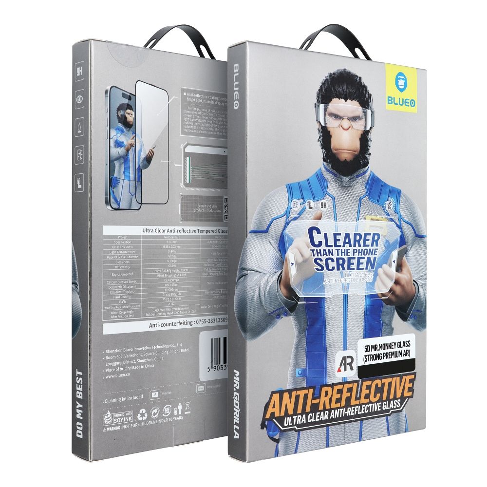 5D Mr. Monkey Glass - Apple iPhone 16 Pro Max must (Strong Premium AR)
