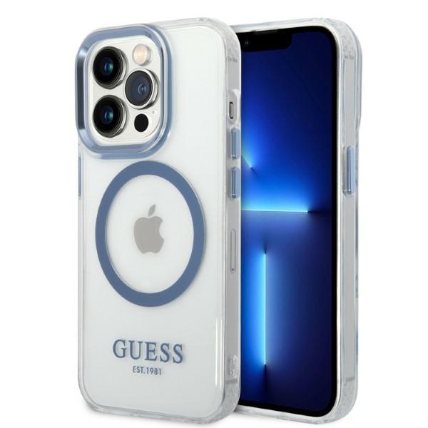 Guess GUHMP14XHTRMB iPhone 14 Pro Max 6.7" sinine/sinine hard ümbris Metal Outline Magsafe