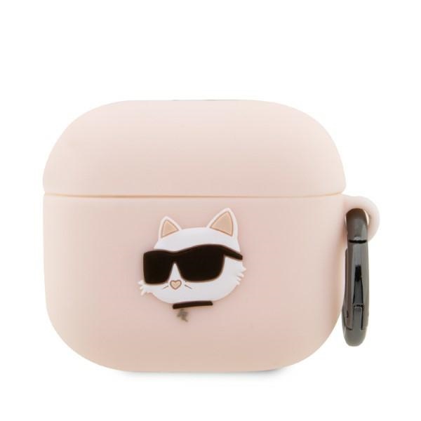 Karl Lagerfeld KLA3RUNCHP AirPods 3 cover roosa/roosa Silicone Choupette Head 3D