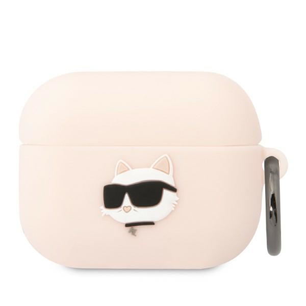 Karl Lagerfeld KLAPRUNCHP AirPods Pro cover roosa/roosa Silicone Choupette Head 3D