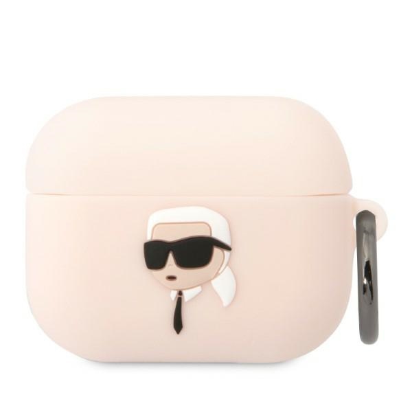 Karl Lagerfeld KLAPRUNIKP AirPods Pro cover roosa/roosa Silicone Karl Head 3D