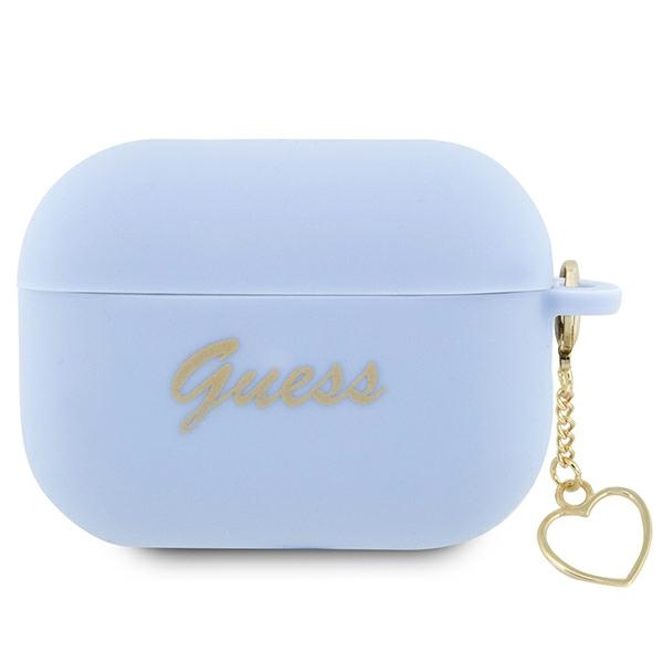 Guess GUAP2LSCHSB AirPods Pro 2 cover sinine/sinine Silicone Charm Heart Collection