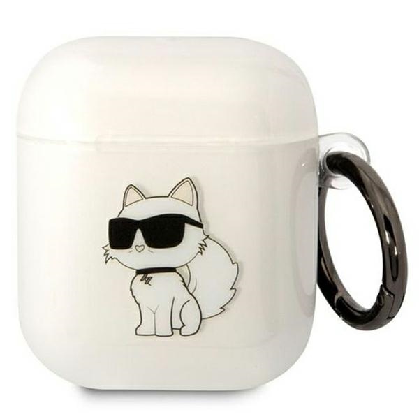 Karl Lagerfeld KLA2HNCHTCT Airpods 1/2 cover läbipaistev Ikonik Choupette