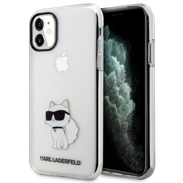 Karl Lagerfeld Ikonik Choupette Ümbris jaoks iPhone 11 / Xr - läbipaistev