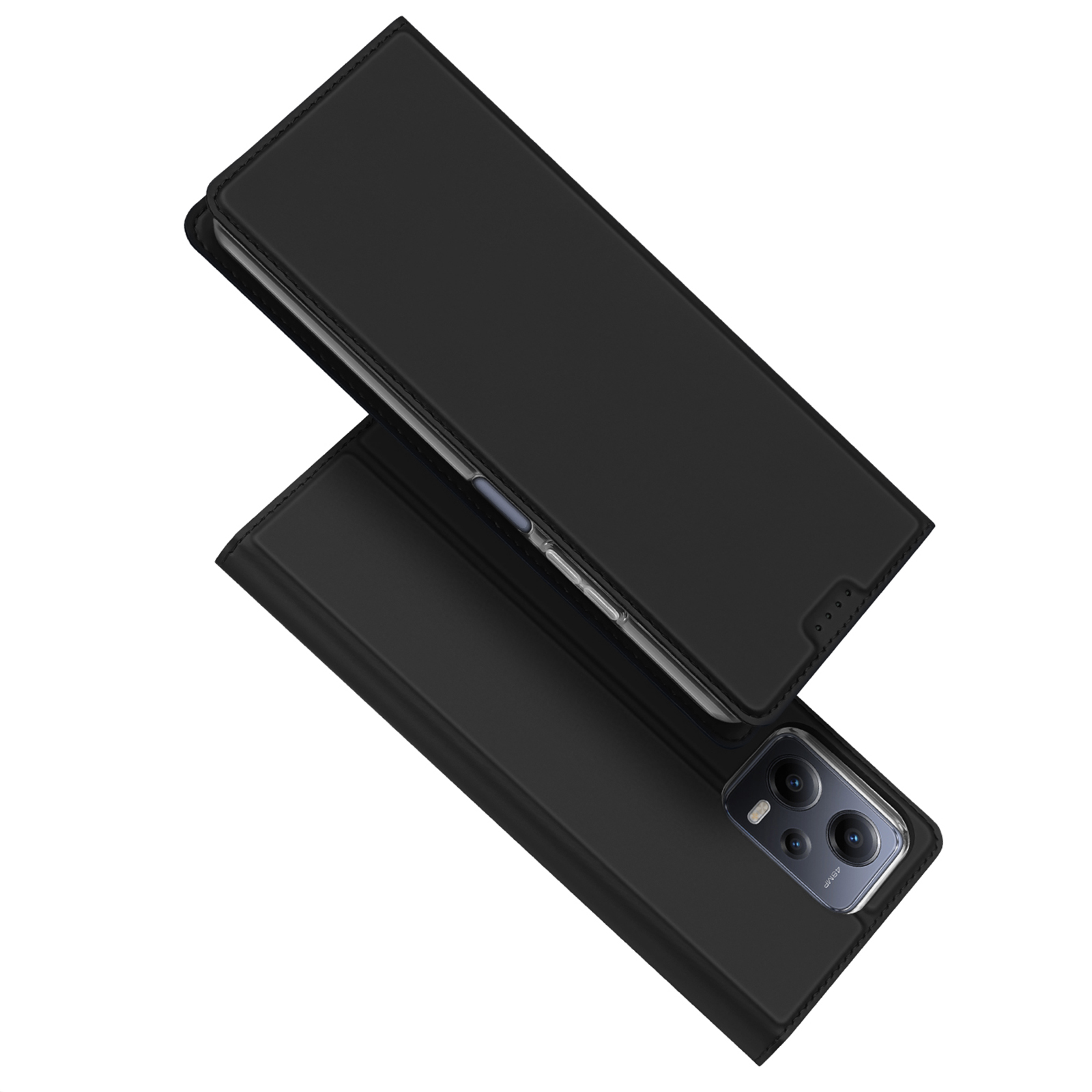 Чехол Dux Ducis Skin Pro для Xiaomi Redmi Note 12 Pro+ флип-крышка карточка бумажник подставка черный