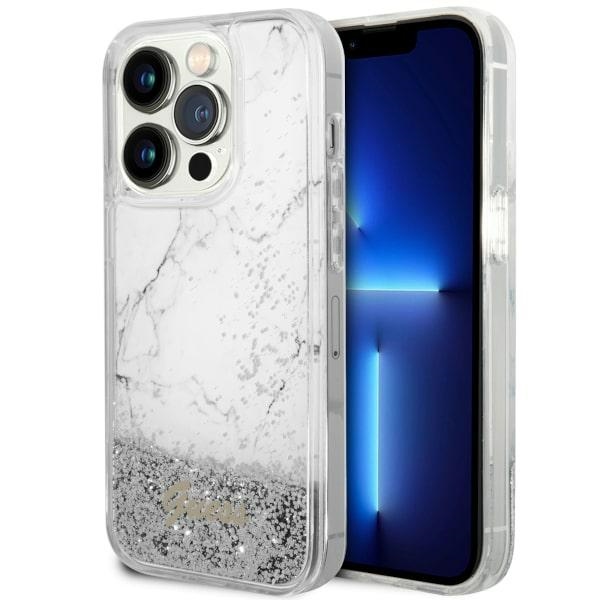 Guess GUHCP14LLCSGSGH iPhone 14 Pro 6.1" valge/valge hardcase Liquid Glitter Marble