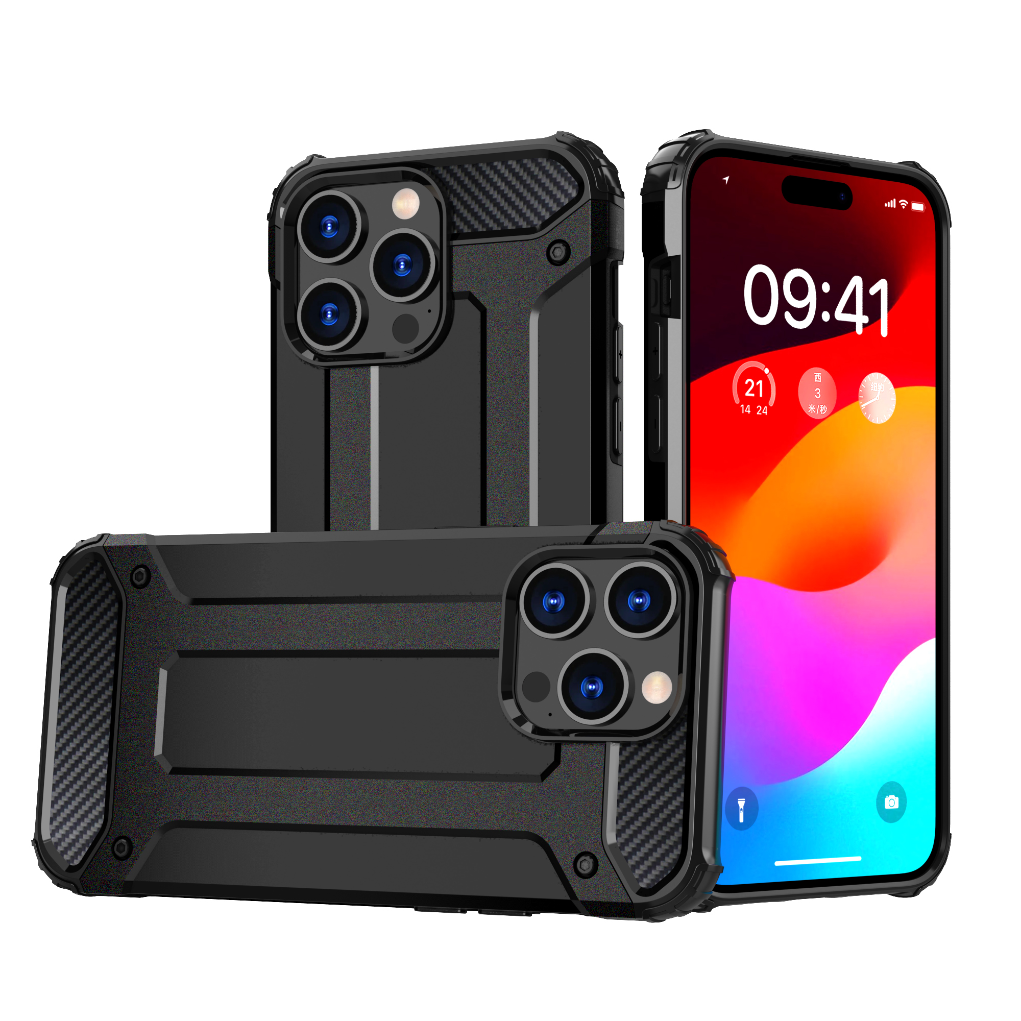 iPhone 15 Pro Hybrid Armor ümbris - must