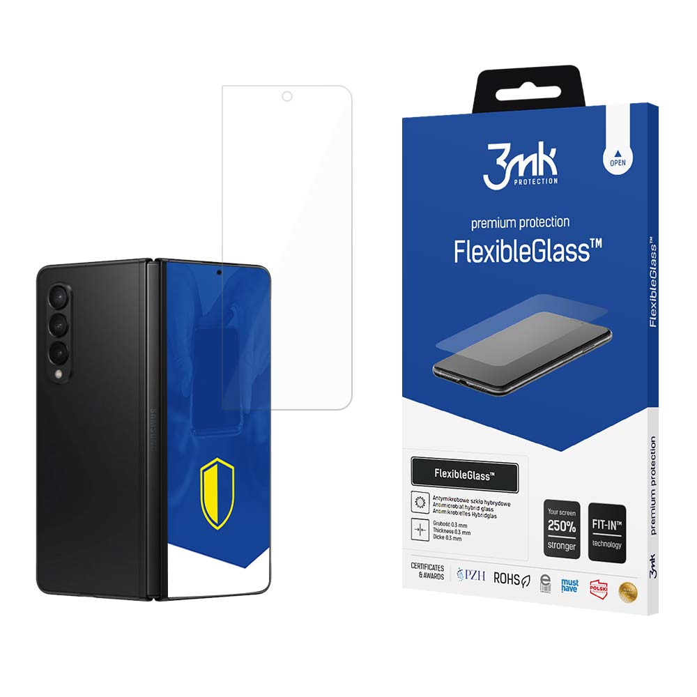 3mk FlexibleGlass™ Hübriidklaas jaoks Samsung Galaxy Z Fold 5 (front)
