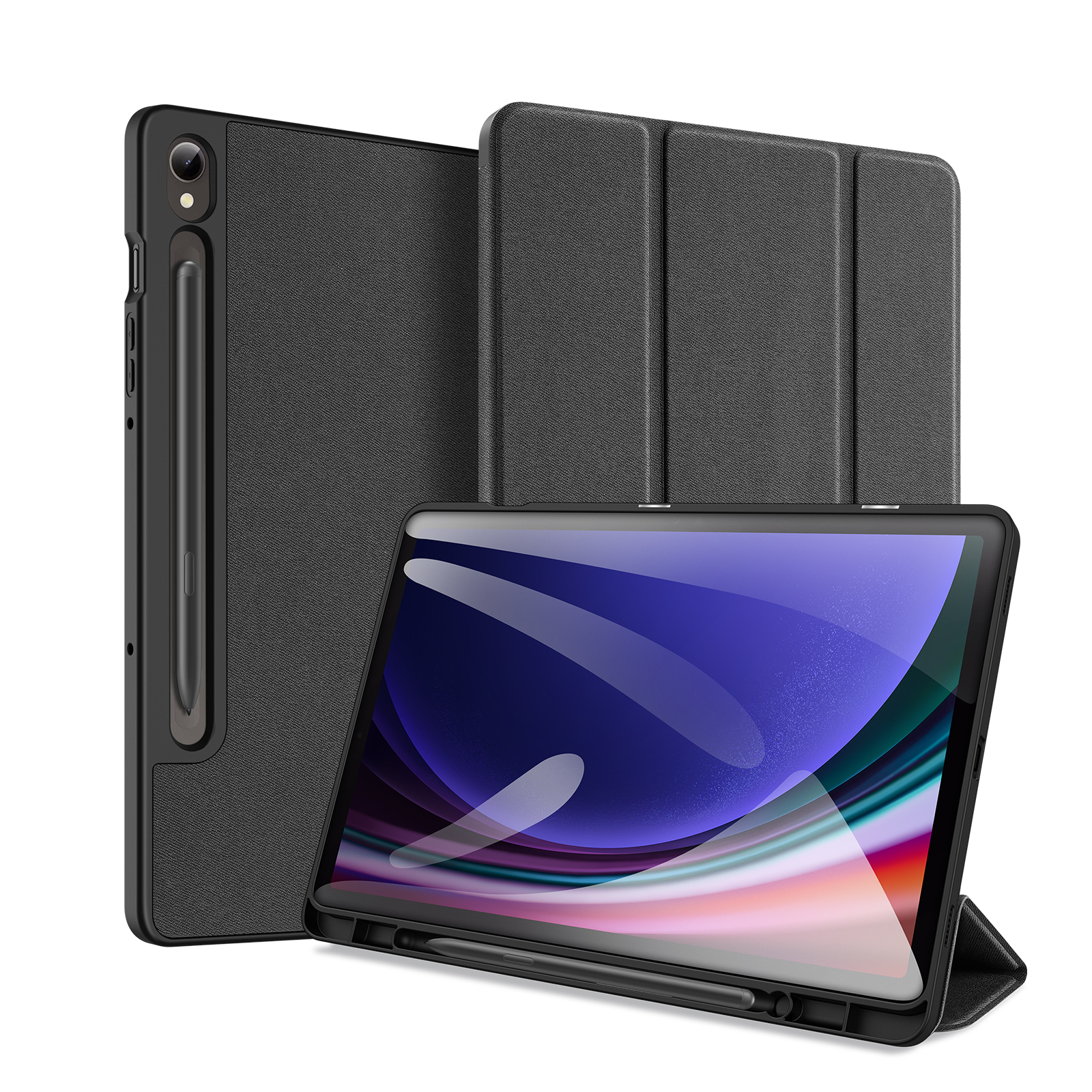 DUX DUCIS ümbris DOMO foldable with pencil storage jaoks SAMSUNG Tab S9 FE/S10 FE must