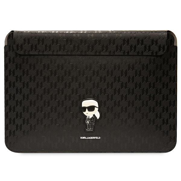 Karl Lagerfeld Saffiano Monogram Ikonik ümbris jaoks a 14" laptop - must