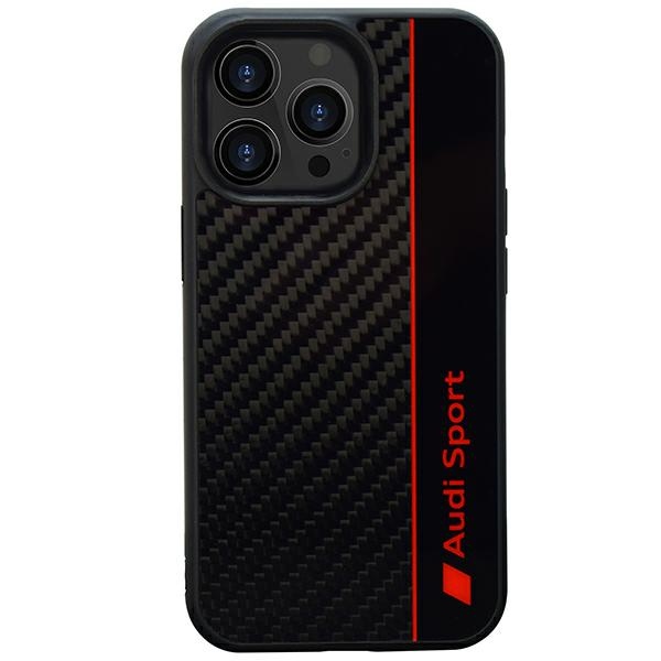 Audi Carbon Fiber Stripe iPhone 13 Pro Max 6.7" must/must hardcase AUS-TPUPCIP13PM-R8/D1-BK
