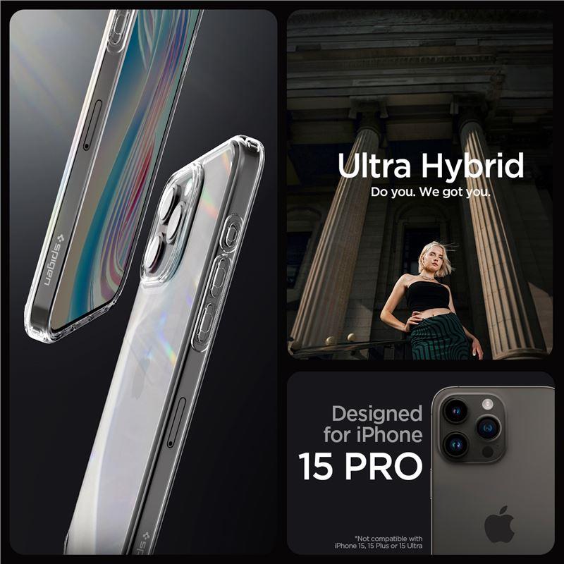 Spigen Crystal Hybrid iPhone 15 Pro Ümbris - läbipaistev