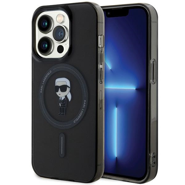 KARL LAGERFELD ümbris jaoks IPHONE 15 Pro KLHMP15LHFCKNOK (Ikonik + MAG) must