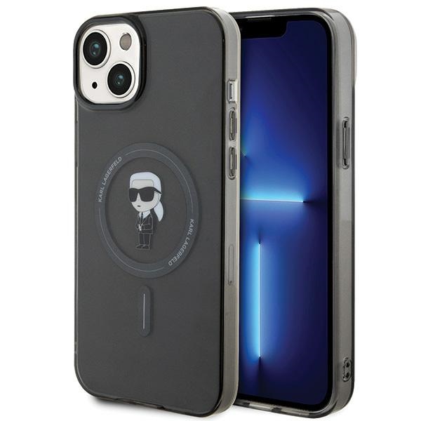 KARL LAGERFELD ümbris jaoks IPHONE 15 Plus KLHMP15MHFCKNOK (Ikonik + MAG) must