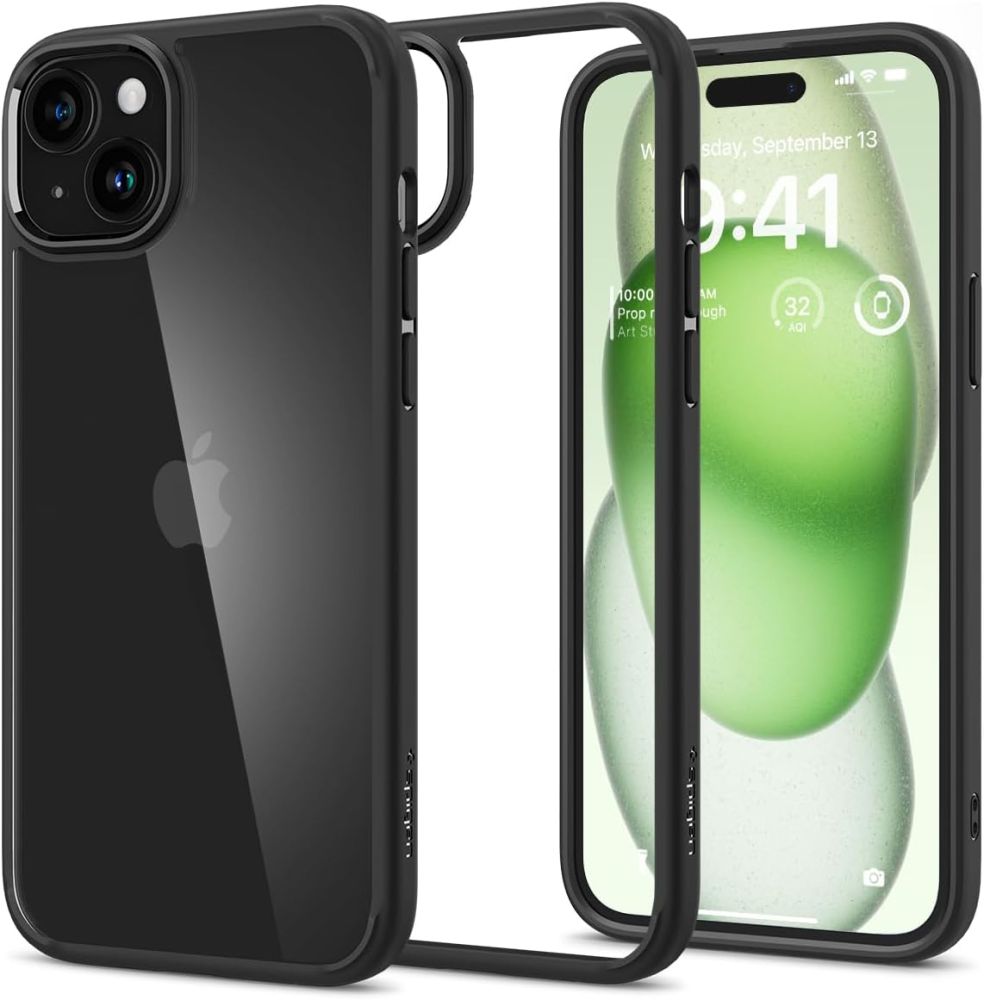 SPIGEN ümbris ULTRA HYBRID jaoks IPHONE 15 Plus matte must