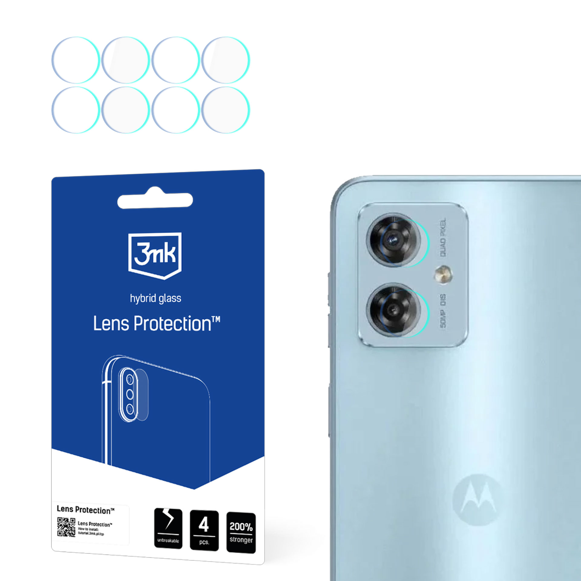 3mk Lens Protection™ hybrid camera glass jaoks Motorola Moto G54