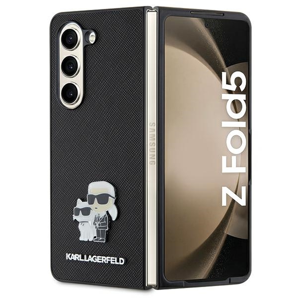 KARL LAGERFELD ümbris jaoks SAMSUNG Z Fold 5 KLHCZFD5SAKCNPK (Saffiano K&C PIN) must