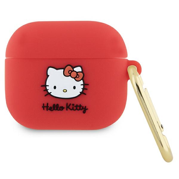 Hello Kitty Silicone 3D Kitty Head ümbris jaoks AirPods 3 - fuchsia