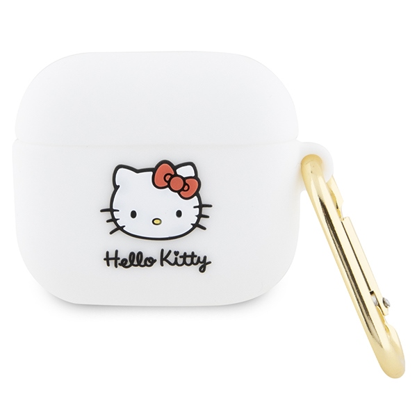 Hello Kitty Silicone 3D Kitty Head ümbris jaoks AirPods 3 - valge