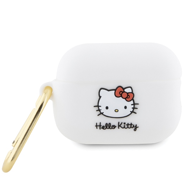 Hello Kitty Silicone 3D Kitty Head ümbris jaoks AirPods Pro 2 (2022/2023) - valge