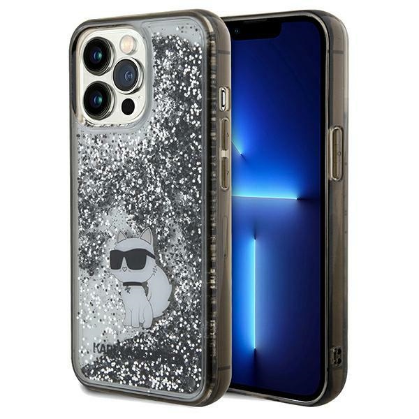 KARL LAGERFELD ümbris jaoks IPHONE 13 Pro Max KLHCP13XLKCNSK (Liquid Glitter C) läbipaistev