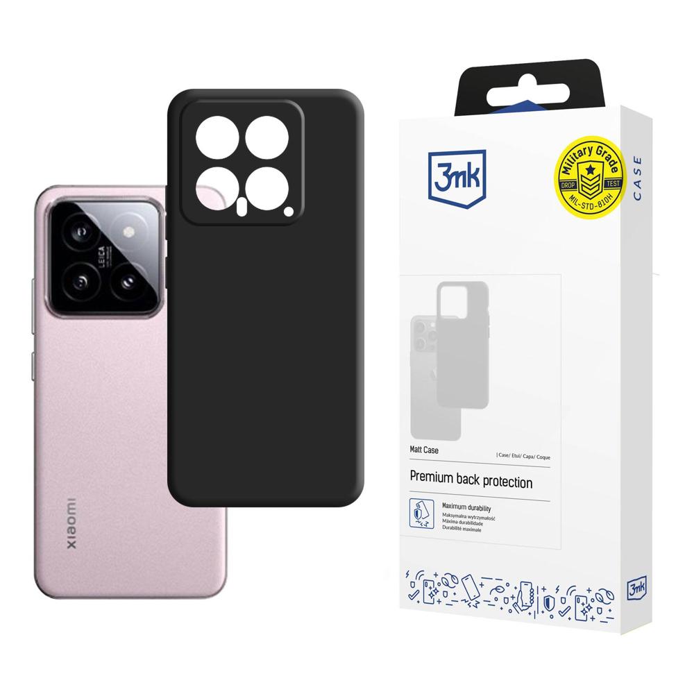3mk Matt Ümbris jaoks Xiaomi 14 - must