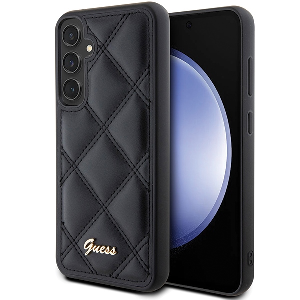 Guess GUHCS23FEPSQSQSK S23 FE S711 must/must hardcase Quilted Metal Logo