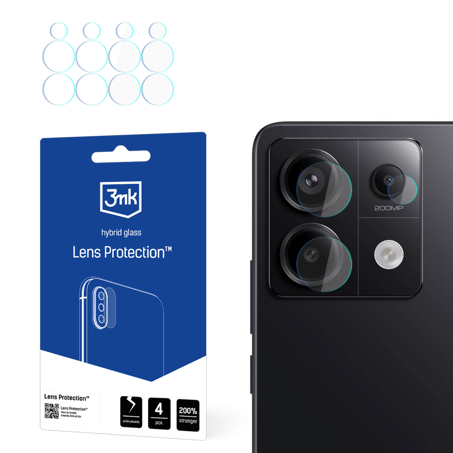 3mk Lens Protection™ hybrid camera glass jaoks Redmi Note 13 Pro