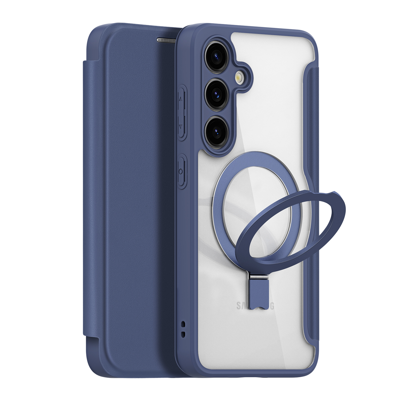 Dux Ducis Skin X Pro ümbris with magnetic ring/stand jaoks Samsung S24+ - sinine
