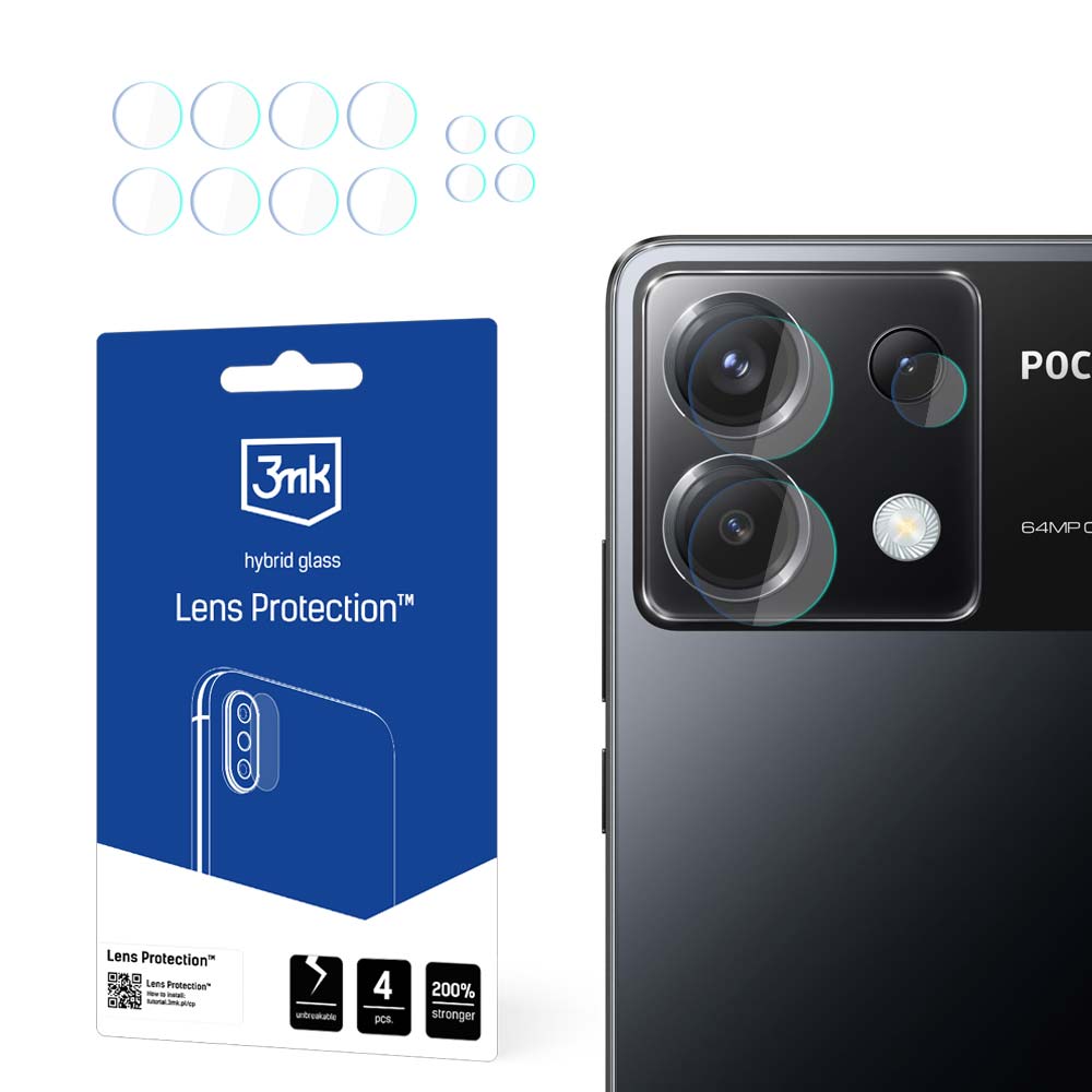 3mk Lens Protection™ hybrid camera glass jaoks Poco X6 5G