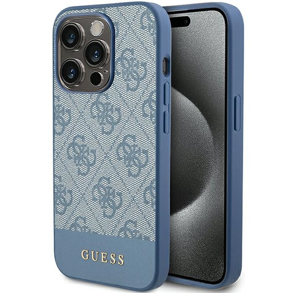 Guess 4G Stripe Collection ümbris jaoks iPhone 15 Pro - sinine