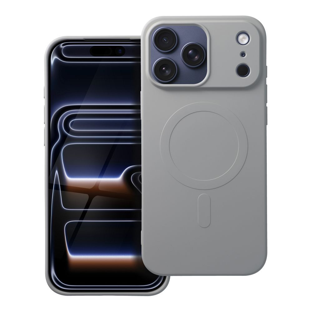 SILICONE MAG COVER (big hole) Ümbris compatible with MagSafe jaoks IPHONE 17 Pro Max titanium