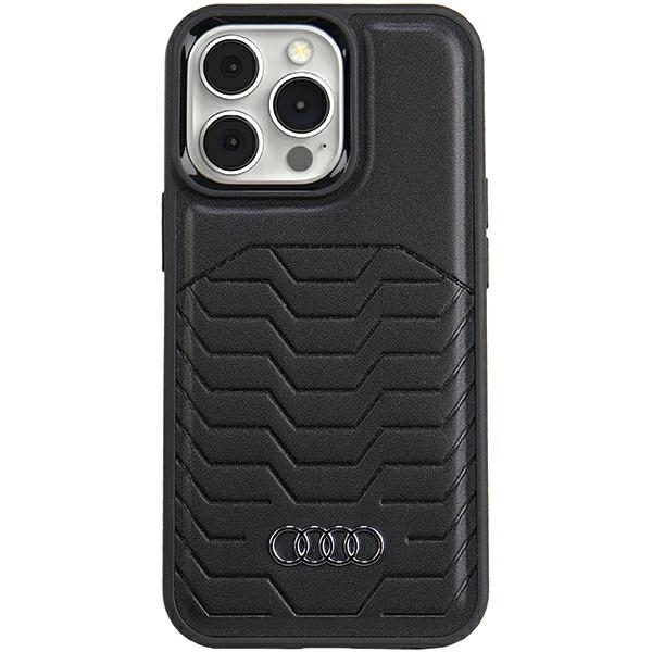 Audi Synthetic Leather ümbris with MagSafe jaoks iPhone 13 Pro Max - must