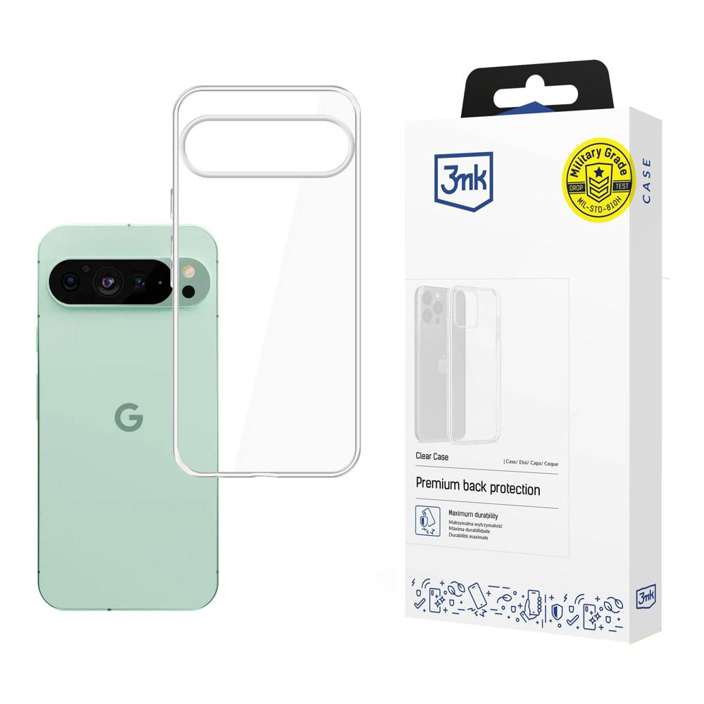 3mk Clear Ümbris jaoks Google Pixel 9 Pro XL - läbipaistev