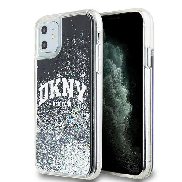 DKNY Liquid Glitter Big Logo ümbris jaoks iPhone 11 / Xr - must