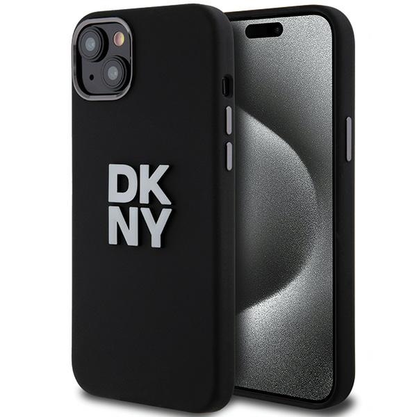 DKNY Liquid Silicone Metal Logo iPhone 15/14/13 Ümbris - Must