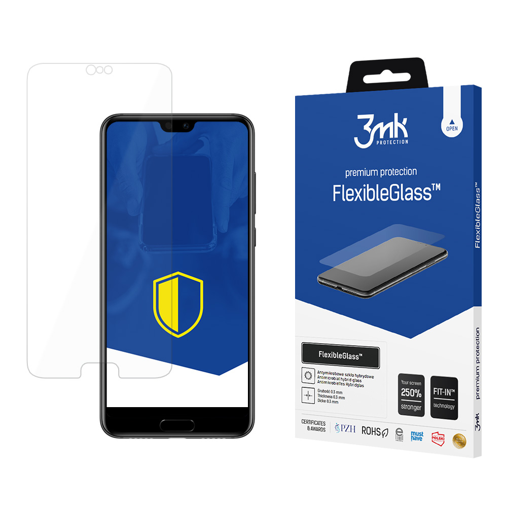 3mk FlexibleGlass™ Hübriidklaas jaoks Huawei P20 Pro