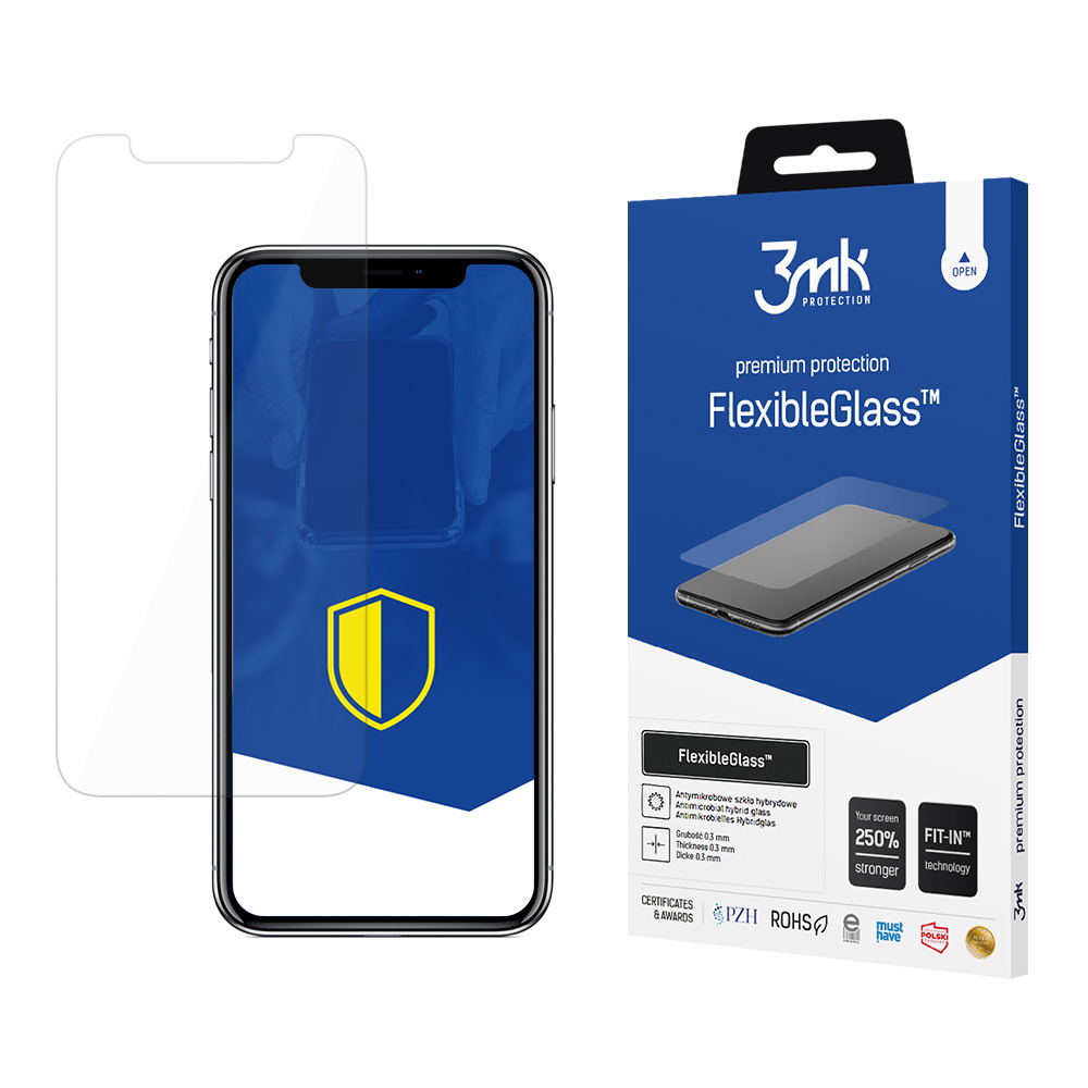 3mk FlexibleGlass™ Hübriidklaas jaoks iPhone X