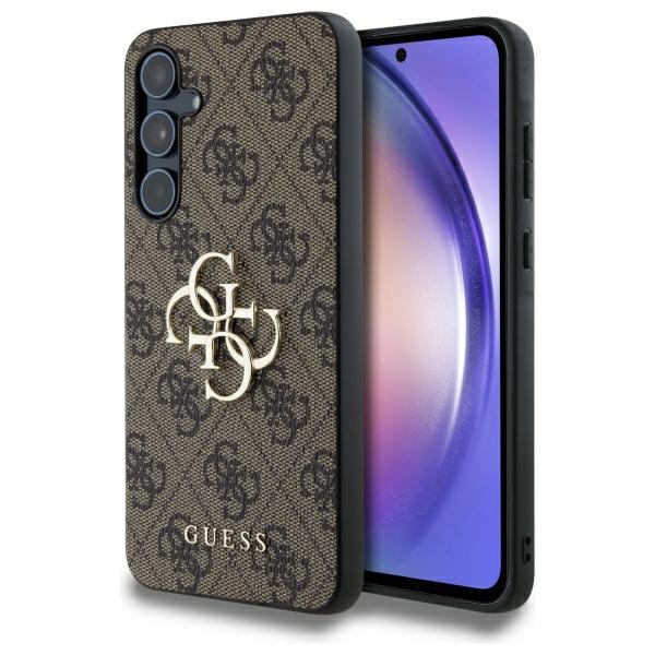 Guess 4G Big Metal Logo ümbris jaoks Samsung Galaxy A55 - brown