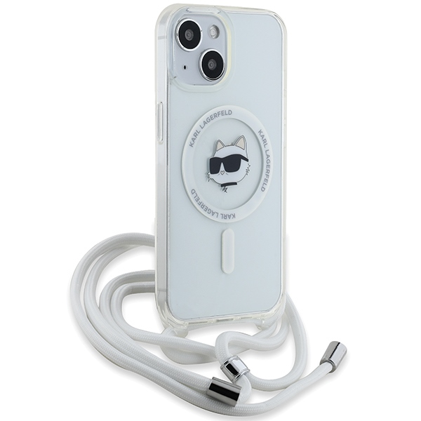 Karl Lagerfeld IML Choupette Head & Cord MagSafe ümbris jaoks iPhone 13 / 14 / 15 - läbipaistev